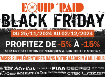 C'EST LE BLACK FRIDAY JUSQU'AU 2 DÉCEMBRE CHEZ EQUIP'RAID !