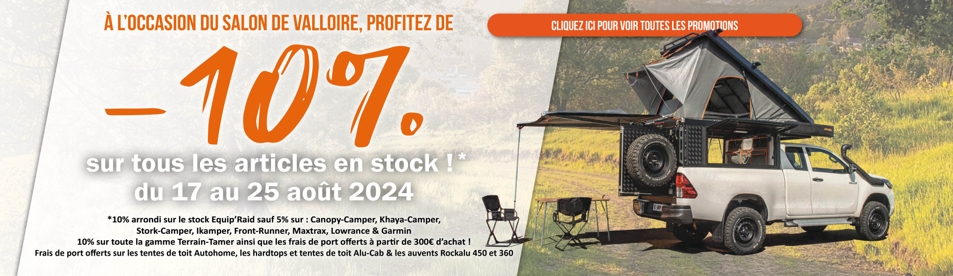 -10% SUR TOUT LES ARTICLES EN STOCK* DU 17 AU 25 AOÛT !