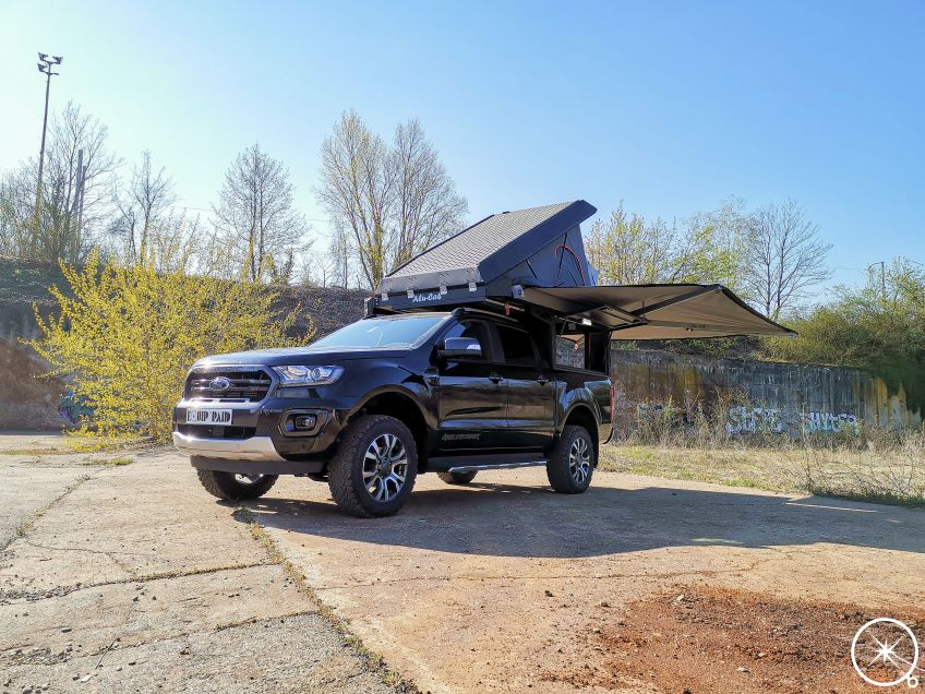 canopy camper ford ranger noir équipement 4x4 Alu-Cab