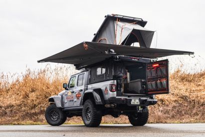 préparation 4x4 Jeep Gladiator Rubicon équipement 4x4 Equip'raid Alu-Cab Canopy camper 