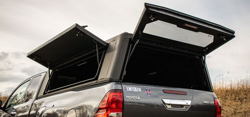 hardtop alucab contour sur toyota hilux revo extra cabine