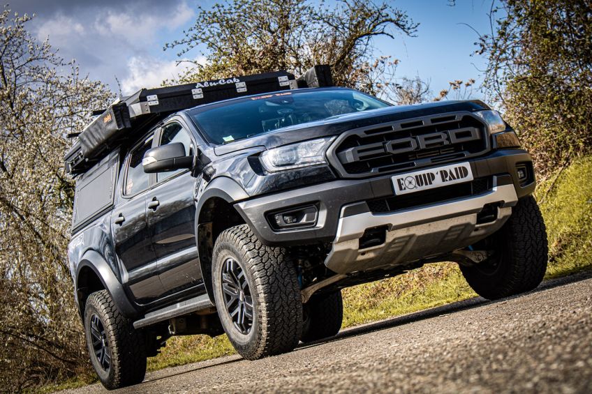 Ford ranger Raptor préparé par équip'raid equipement véhicule tout terrain raid bivouac aventure