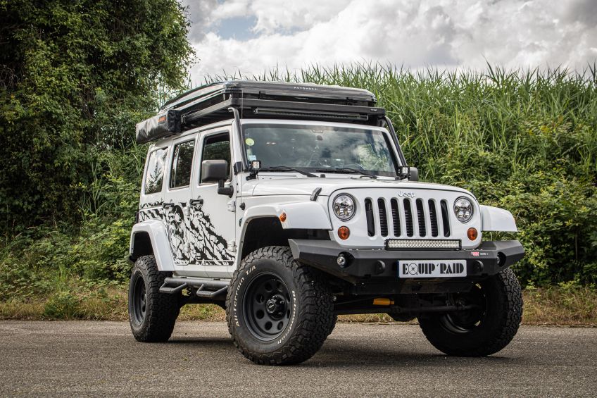 Jeep Wrangler JK préparé par Equip'Raid 4x4 tout terrain Alsace Mulhouse équipement 4x4