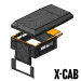 KIT DE MONTAGE TENTE DE TOIT SUR BASE ALU-CAB MODCAP POUR PICK UP EXTRA CABINE