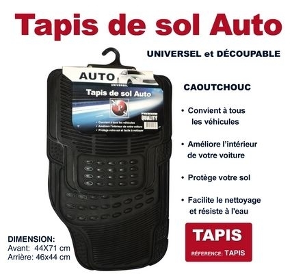  Tapis Sol Universel Jeu Voiture en Caoutchouc Tapis