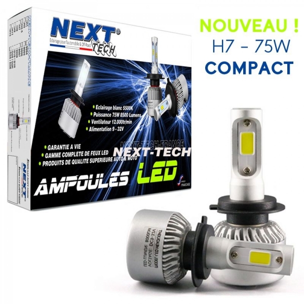 Kit Ampoules H7 LED Ventilées pour Auto et Moto - Technologie