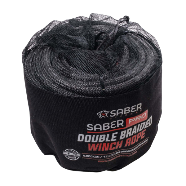 Achetez Saber - Corde de treuil SaberPro® double gainée de 30 mètres  (noire) au meilleur prix chez Equip'Raid