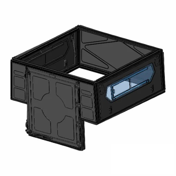 BASE MODULABLE AVEC FENETRES DU CANOPY ALU-CAB MODCAP POUR PICK UP BENNE COURTE (5.5')