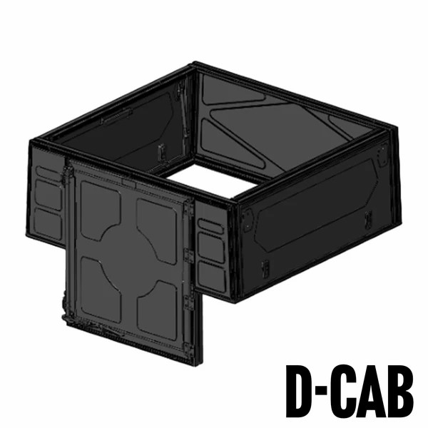 BASE MODULABLE SANS FENETRES DU CANOPY ALU-CAB MODCAP POUR PICK UP DOUBLE CABINE