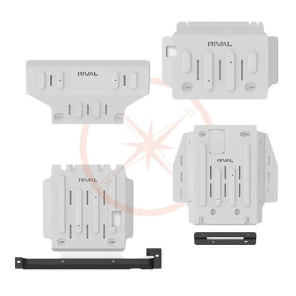 KIT DE 4 BLINDAGES ALUMINIUM 6 MM RIVAL POUR DODGE RAM 1500 2018+