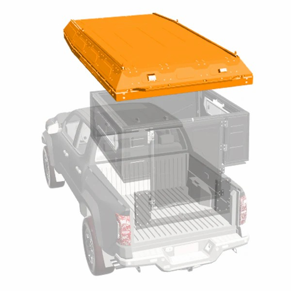 TENTE DE TOIT ALU-CAB MODCAP AVEC AUVENT 2.6M OUVERTURE 270° SUPPORT ET DEFLECTEUR DE AUVENT