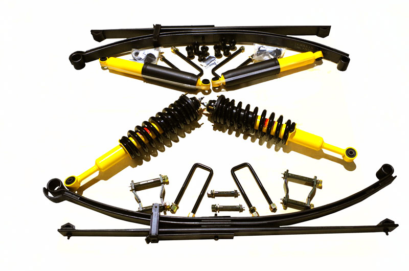 KIT DE SUSPENSION TERRAIN TAMER COMBINÉ ASSEMBLÉ AVEC LAMES PARABOLIQUES 700-850KG REHAUSSE +40/50MM POUR MITSUBISHI L200 A PARTIR DE 2015 ET FIAT FULLBACK