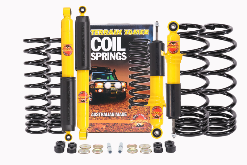 KIT DE SUSPENSION TERRAIN TAMER AVEC AMORTISSEUR PRO SHOCK REHAUSSE +40/50MM POUR TOYOTA HILUX KZN185