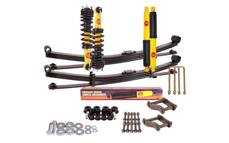 KIT DE SUSPENSION COMBINÉ ASSEMBLÉ TERRAIN TAMER AVEC LAMES PARABOLIQUES +0-400KG REHAUSSE +40/50MM POUR FORD RANGER PX IV / VOLKSWAGEN AMAROK A PARTIR DE 2023