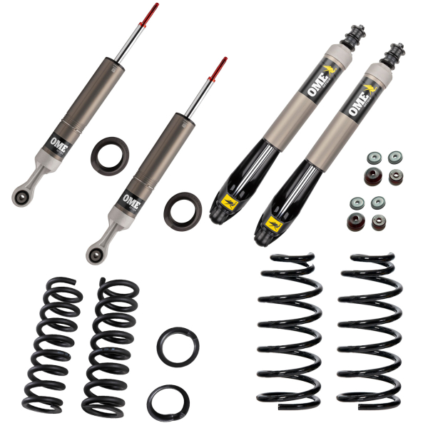 KIT DE SUSPENSION OME MT64 REHAUSSE +40/50MM TARAGE +400KG POUR TOYOTA LAND CRUISER J150