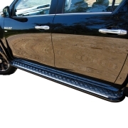 Marchepieds latéraux modulaires TJM en acier noir satiné 63mm pour Toyota HILUX REVO