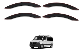 ELARGISSEURS D'AILES ABS NOIR POUR MERCEDES SPRINTER W907 2018+